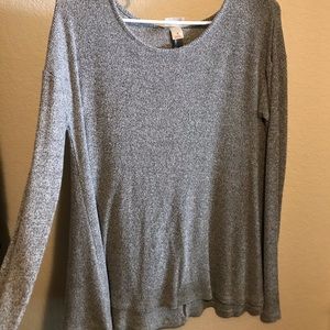 FLOWY long sleeve grey shirt